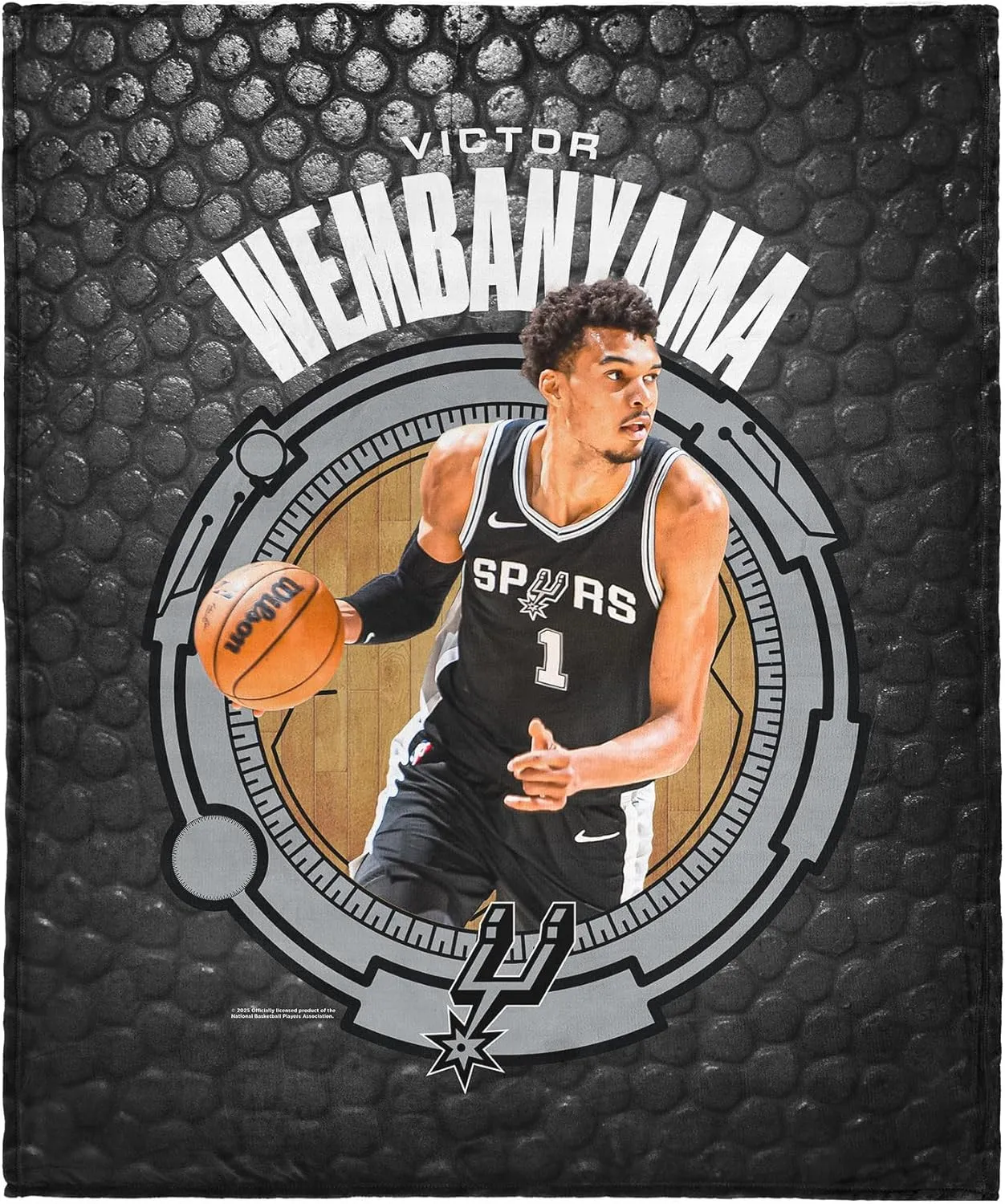 NORTHWEST NBA San Antonio Spurs Victor Wembanyama Silk Touch Throw Blanket, 50 x 60 inches