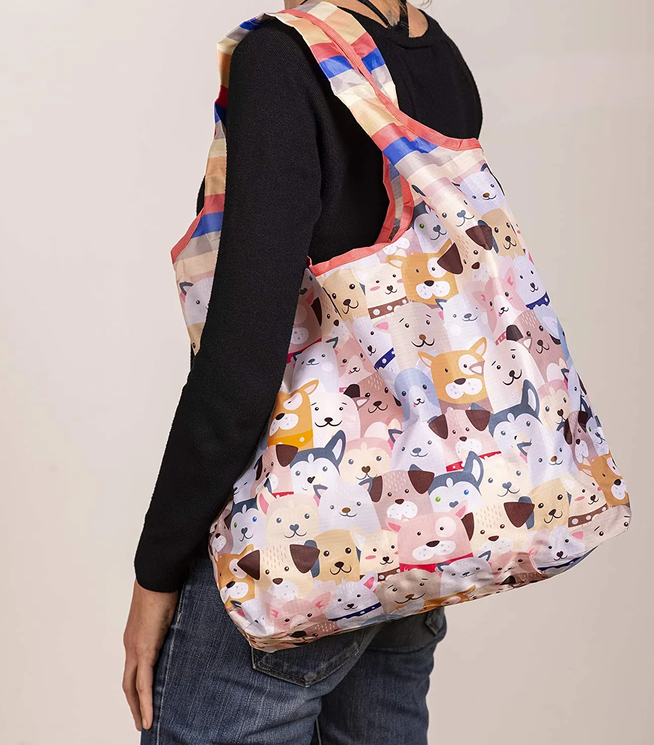 O-WITZ Reusable Shopping Bag - Animal Pattern - Dog