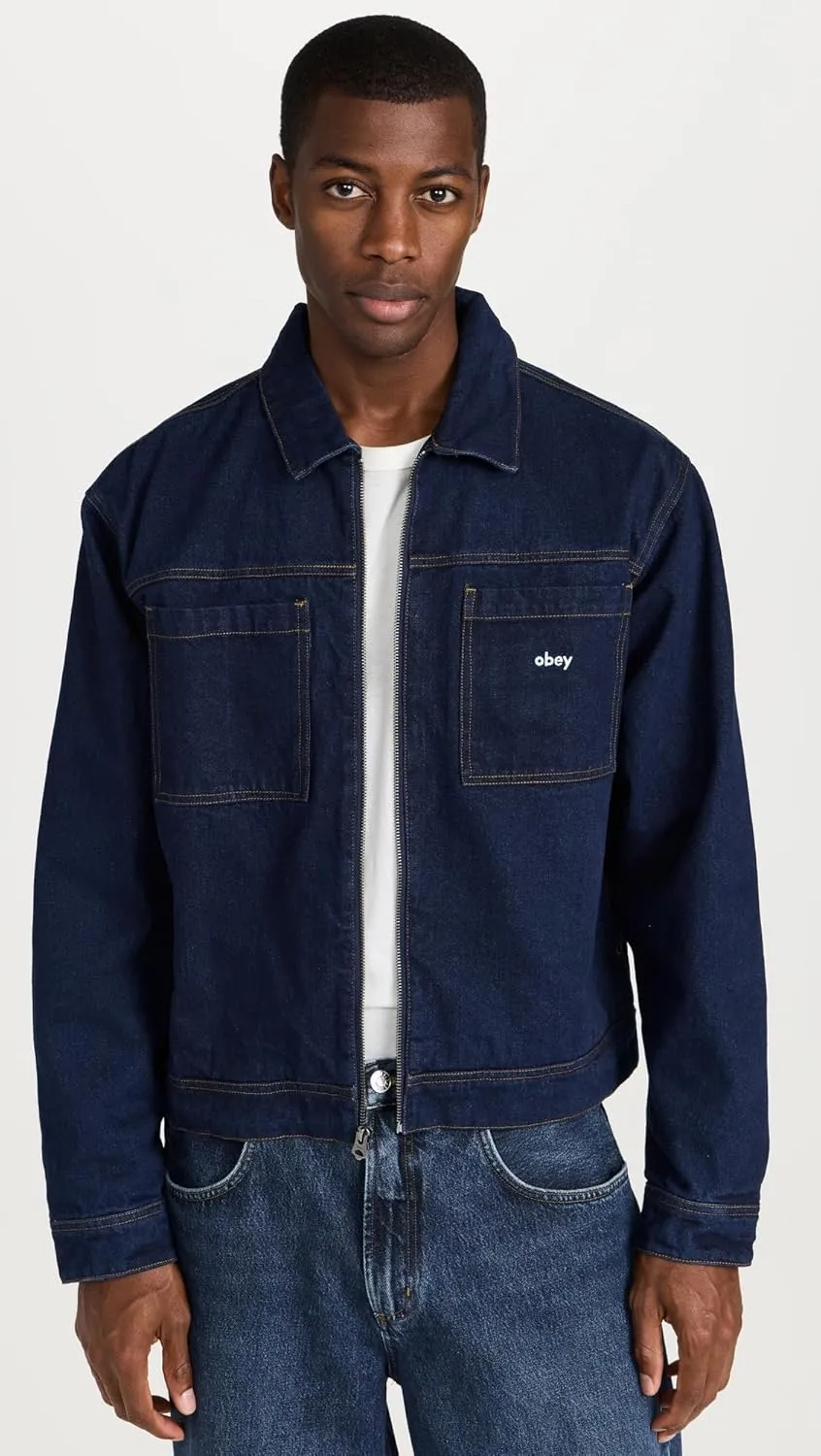 Obey Men's Hardwork Zip Up Jacket