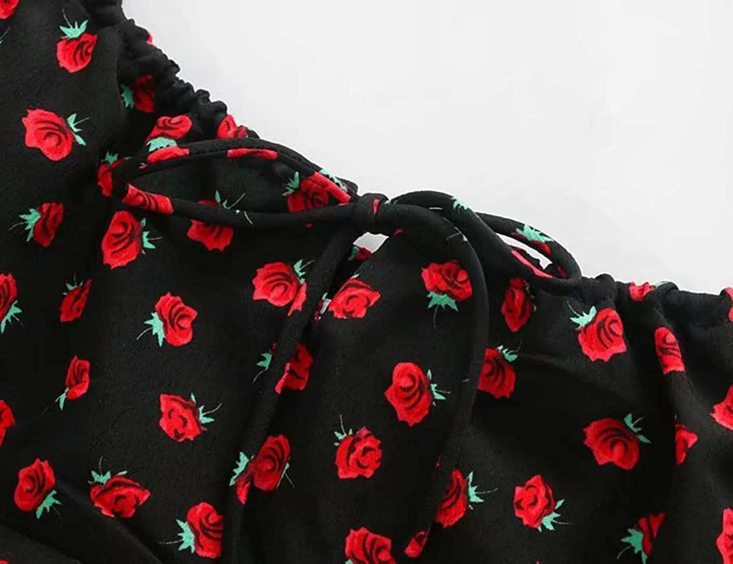 Omoone Womens Floral Dress Low-Cut Square Neck Spaghetti Strap Tie Bodycorn 90s Y2k Sun Dresses