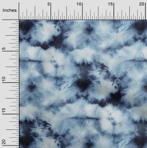 oneOone Silk Tabby Dark Blue Fabric Tie Dye Fabric for Sewing Printed Craft Fabric by The Yard 42 Inch Wide-TXU