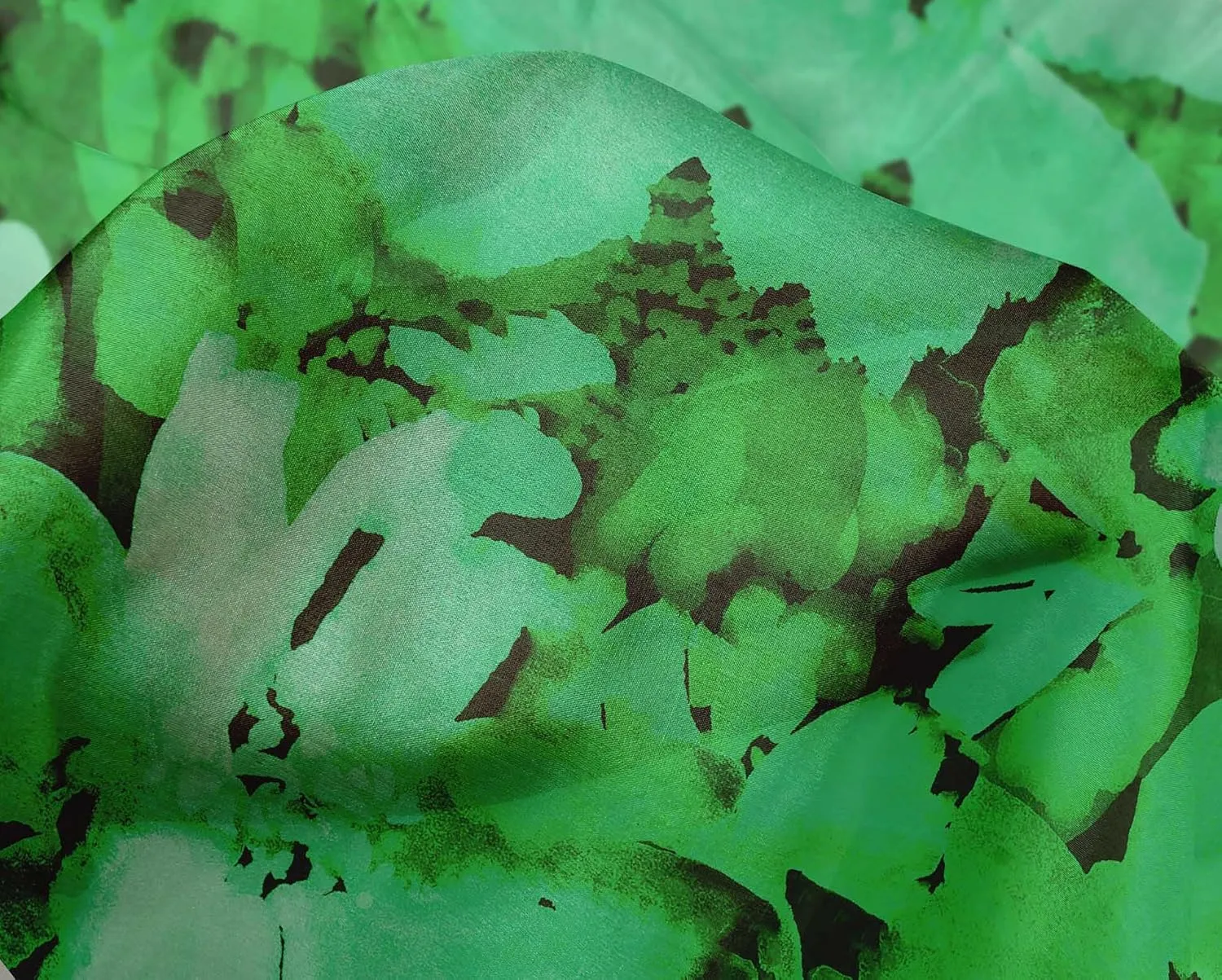 oneOone Silk Tabby Green Fabric Florals Sewing Craft Projects Fabric Prints by Yard 42 Inch Wide-TXU