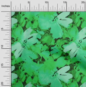 oneOone Silk Tabby Green Fabric Florals Sewing Craft Projects Fabric Prints by Yard 42 Inch Wide-TXU