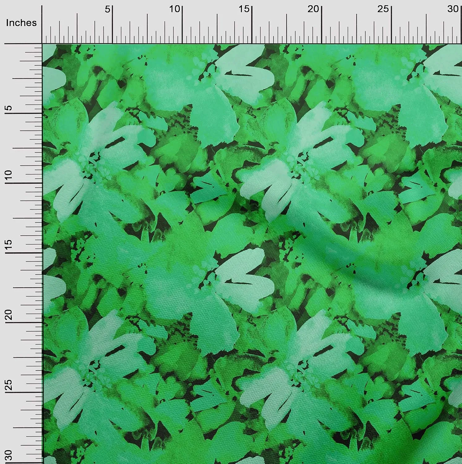 oneOone Silk Tabby Green Fabric Florals Sewing Craft Projects Fabric Prints by Yard 42 Inch Wide-TXU