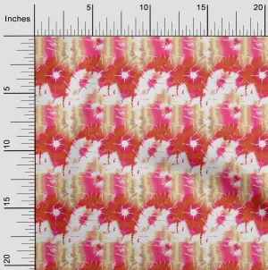 oneOone Silk Tabby Red Fabric Tie Dye Sewing Fabric by The Yard Printed DIY Clothing Sewing Supplies 42 Inch Wide-TXU