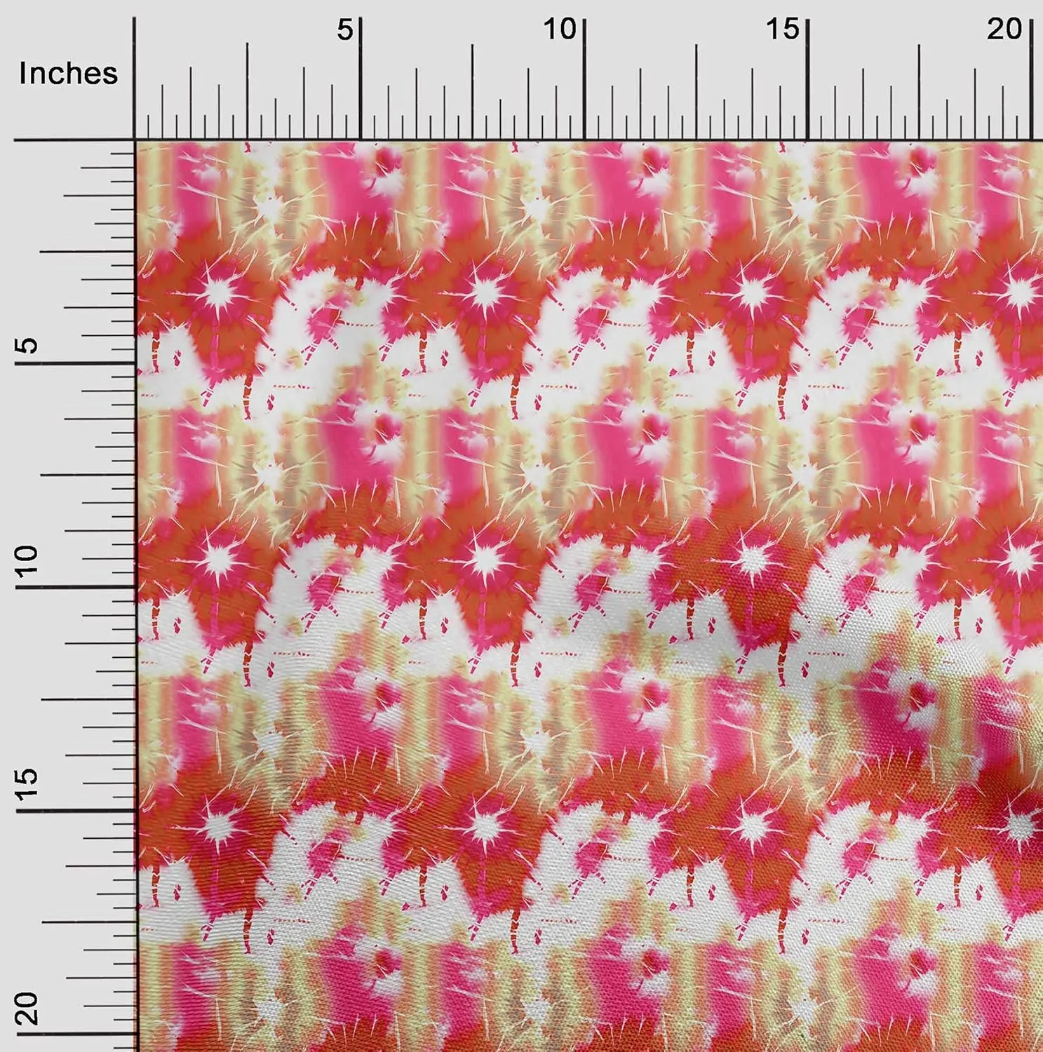 oneOone Silk Tabby Red Fabric Tie Dye Sewing Fabric by The Yard Printed DIY Clothing Sewing Supplies 42 Inch Wide-TXU