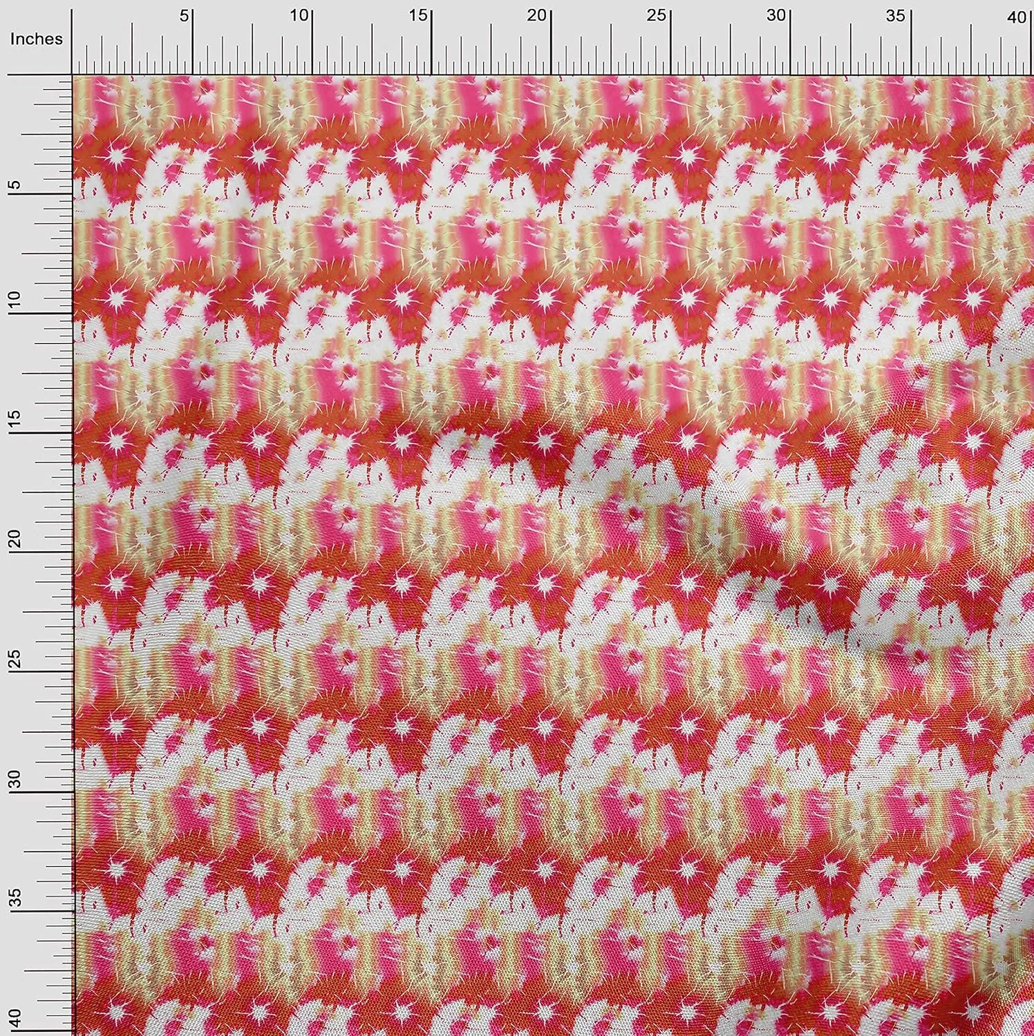 oneOone Silk Tabby Red Fabric Tie Dye Sewing Fabric by The Yard Printed DIY Clothing Sewing Supplies 42 Inch Wide-TXU