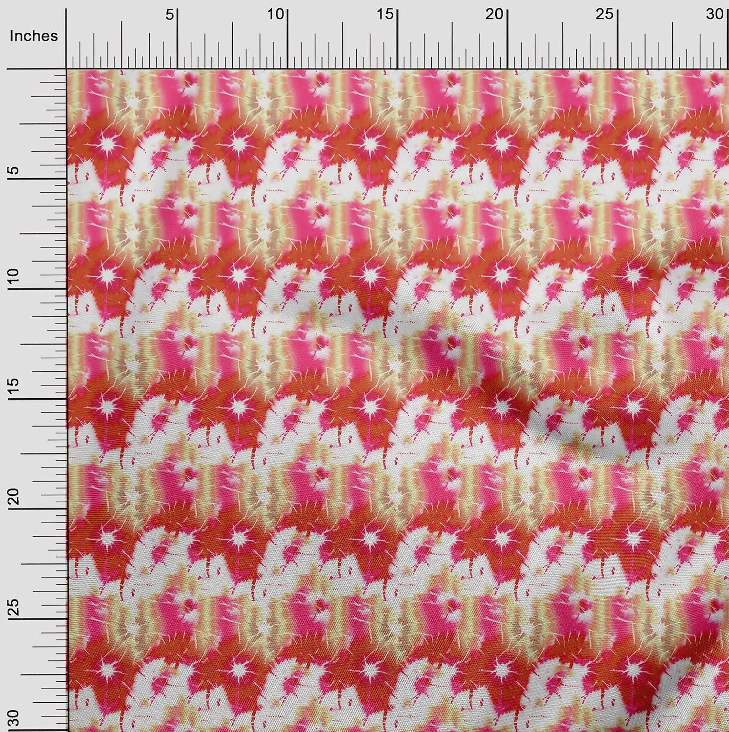 oneOone Silk Tabby Red Fabric Tie Dye Sewing Fabric by The Yard Printed DIY Clothing Sewing Supplies 42 Inch Wide-TXU