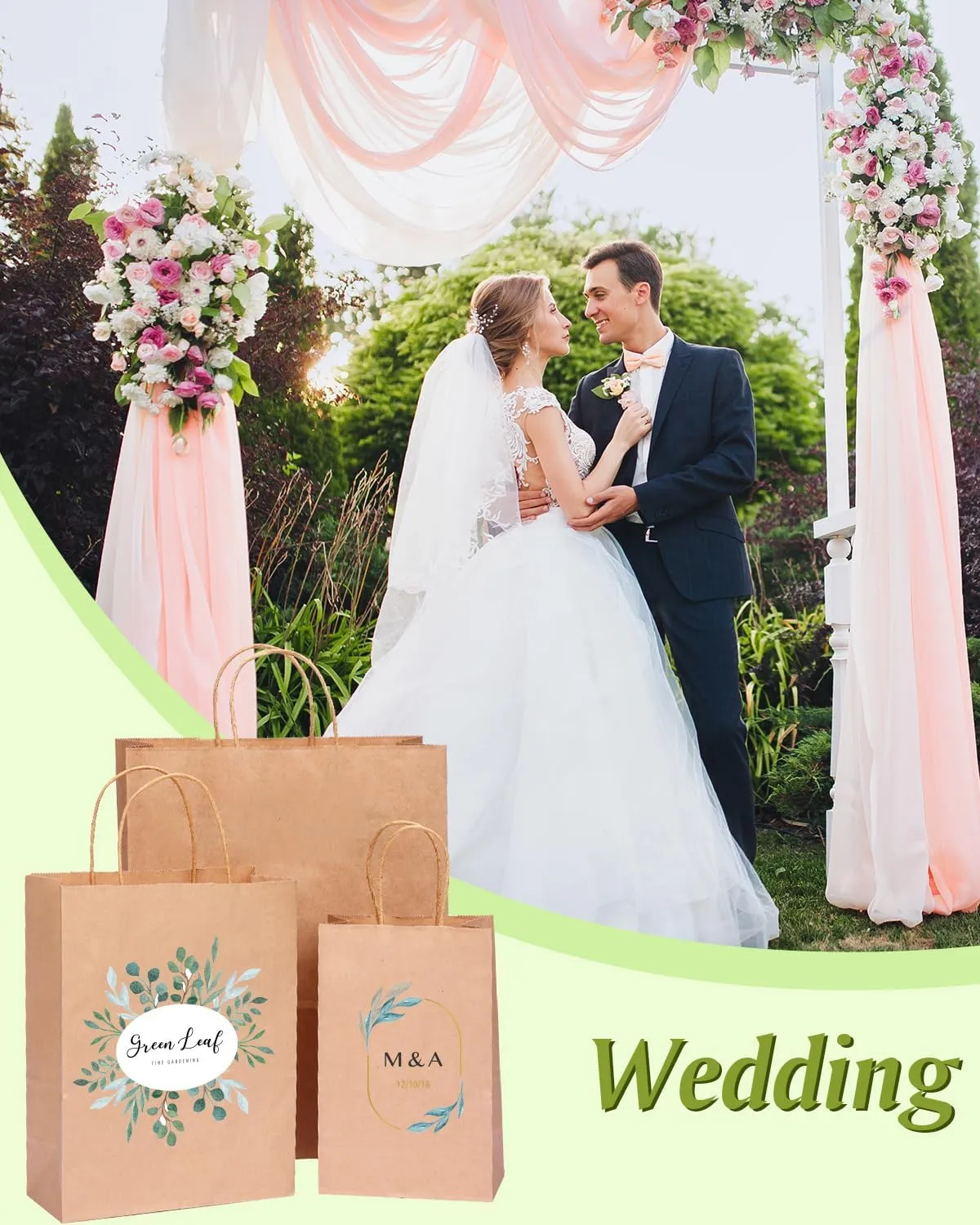 OUTUXED 150pcs Brown Kraft Paper Bags with Handles [3 Sizes 20/70/60] Paper Gift Bags Assorted Sizes for Retail, Merchandise & Party Use