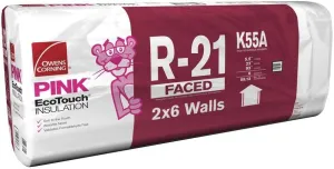 Owens Corning 891 SQFT 10 Bags of R 21 Kraft Faced 23 by 93 Fiberglass Fits 2X6 Exterior Walls