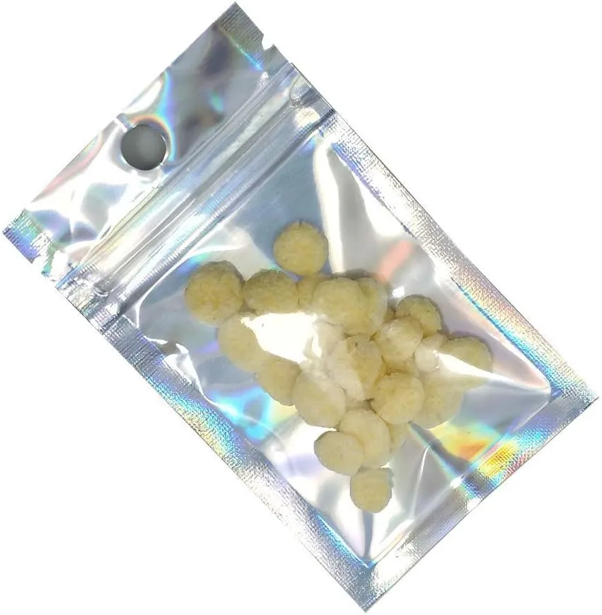 PABCK 1000 Pack 2.3x3.9 inch (Inside Size 1.9x2.5 inch) Resealable Foil Pouch Clear Front Heat Seal Bags with Hang Hole for Zip Food Storage Lock Bag Reclosable Airtight Zipper Lock Packaging