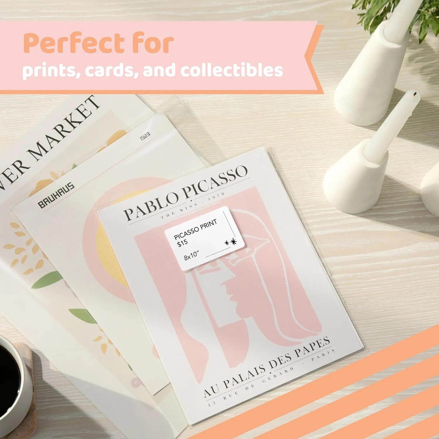Pack It Chic - 11” X 14” (200 Pack) Clear Resealable Cello Poly Bags - Fits 11X14 Prints, Photos, Documents - Self Seal