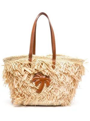 Palm Angels Raffia Bucket Bag