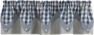 Park Designs York Point Curtain Valance, 72" by 15", Blue