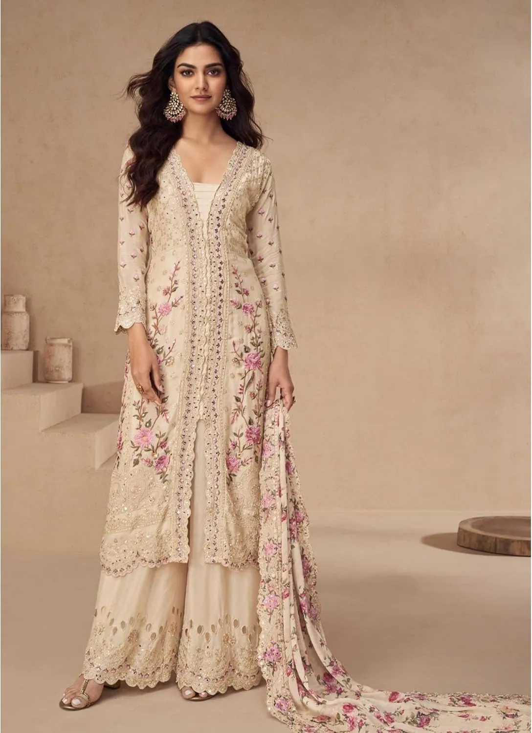 Party Wear Designer Indian Pakistani Ready to Wear Beautiful Salwar Kameez Plazo Suits