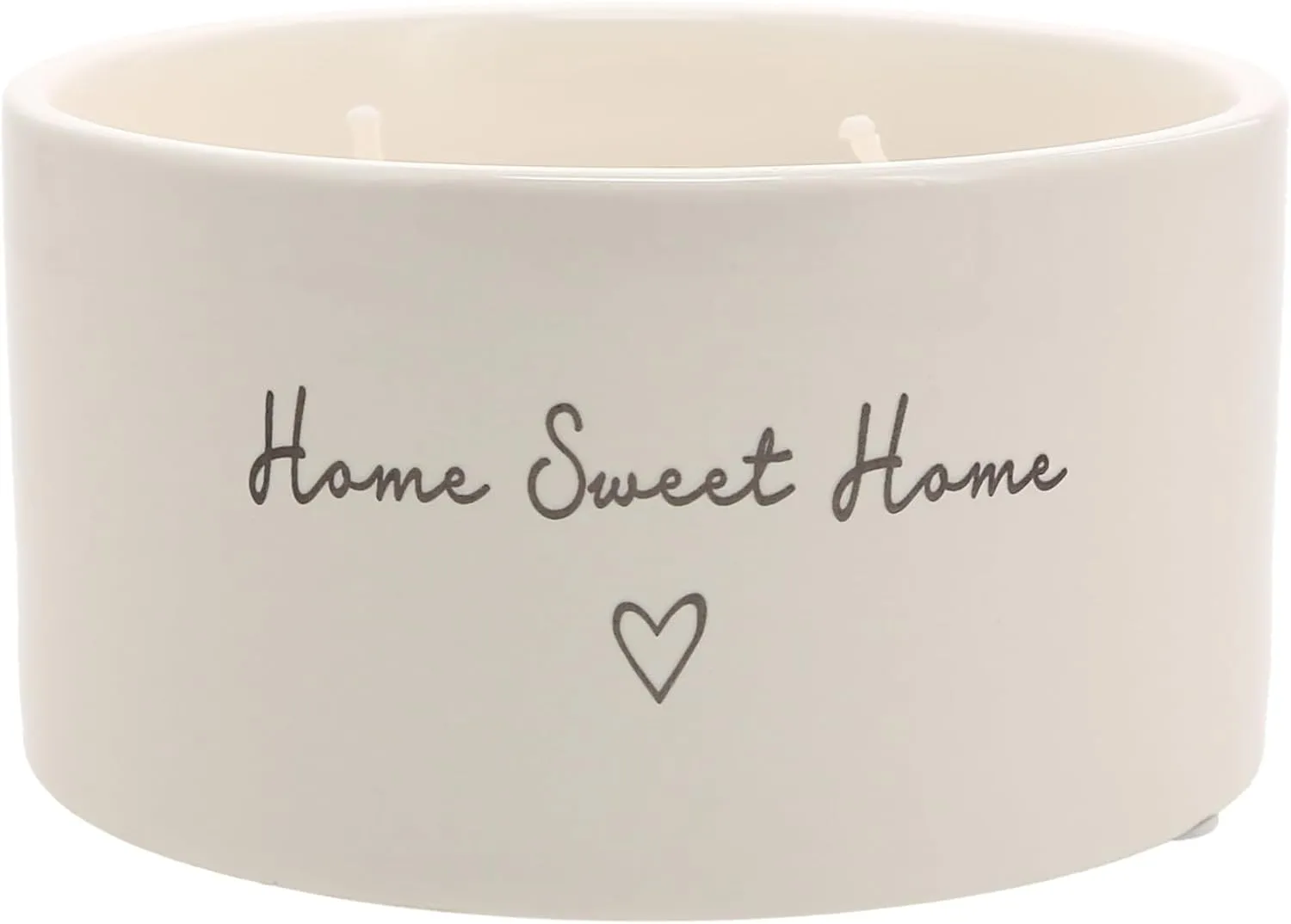 Pavilion Gift Company - Home Sweet Home - 10 oz Soy Wax Ceramic Vessel Candle Housewarming Apartment-Warming Gift Present Neutral Home Decor