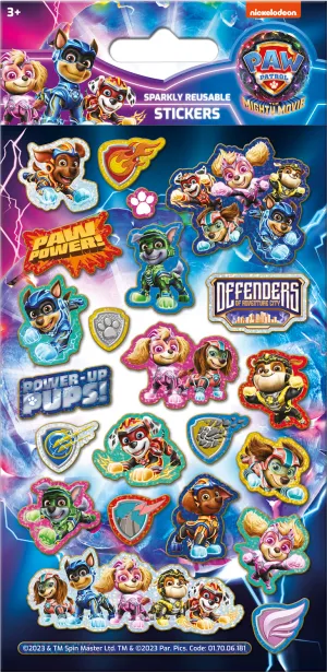Paw Patrol Mighty Movie Reusable Foil Stickers