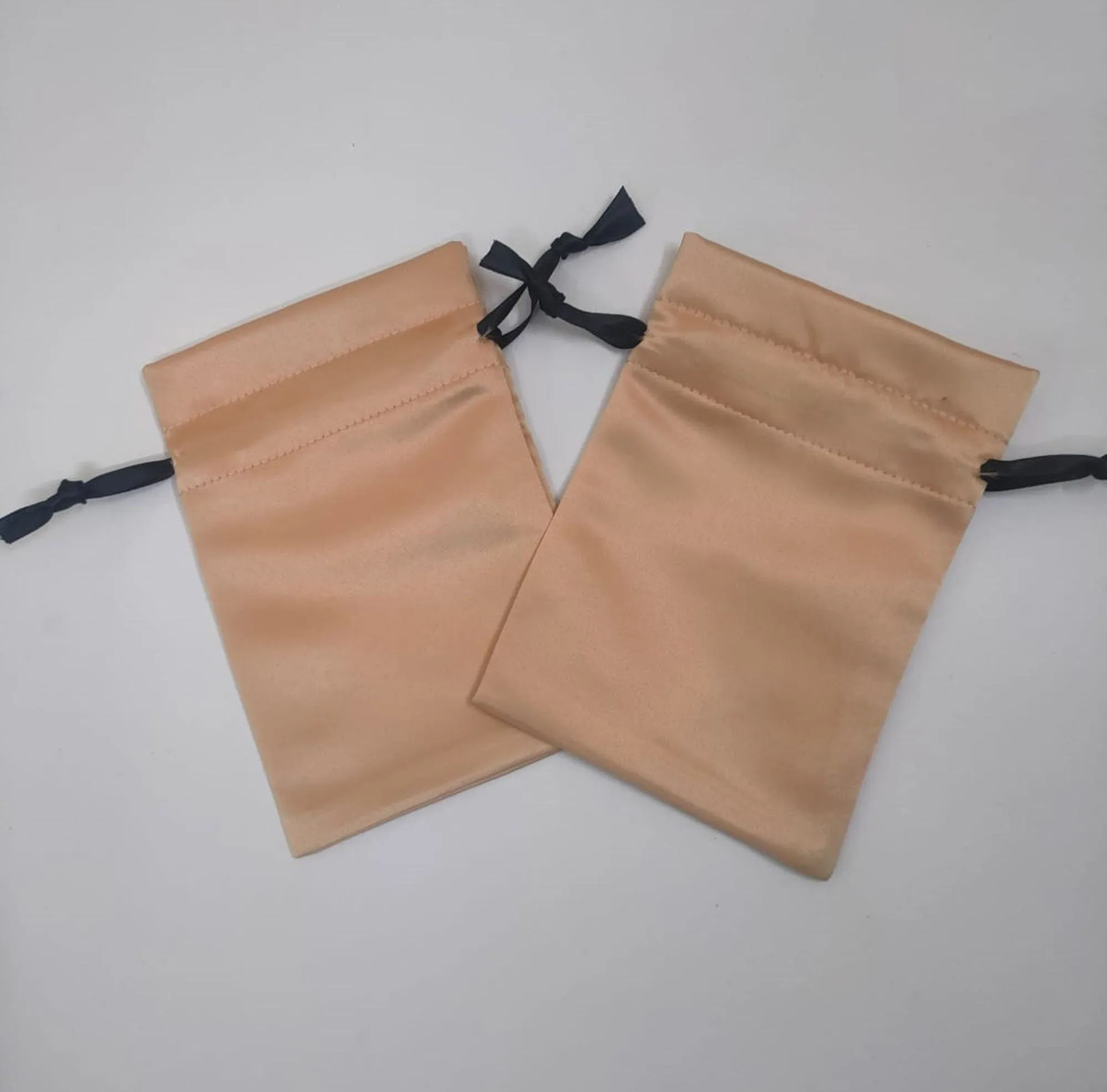 Peach Satin Drawstring Bags, High Quality Classy, Glossy Satin bag , Makeup Bag, Jewelry Pouch, Personalized Satin Bags,Customized Satin Bag