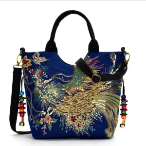 Peacock Embroidered Bag