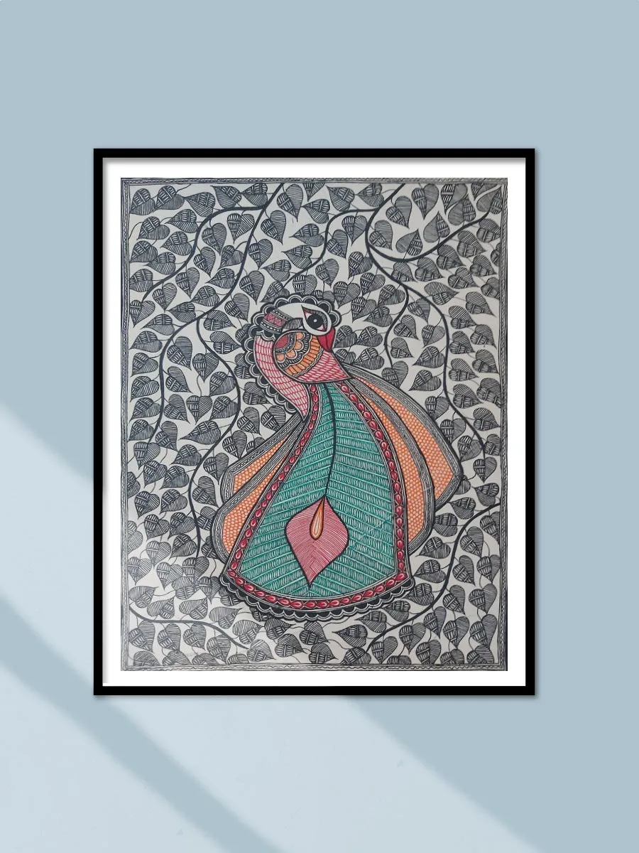 Peacock in Madhubani by Priti Karn
