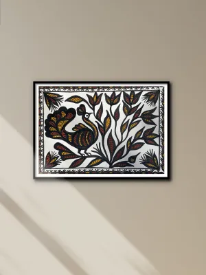 Peacock in Sohrai by Manikchand Mahto