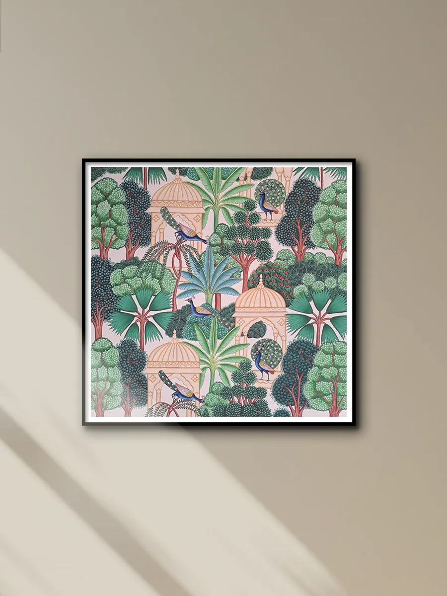 Peacocks in Pichwai by Shehzaad Ali Sherani