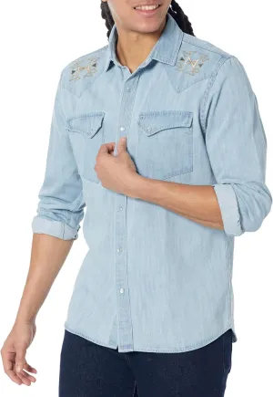 PENDLETON Men's Long Sleeve Chandler Shirt Indigo Denim