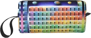 Periodic table of elements print Multi-Purpose Cosmetic Bag with Zipper Canvas Makeup Bags, Travel Toiletry Pouch, Pencil Bags