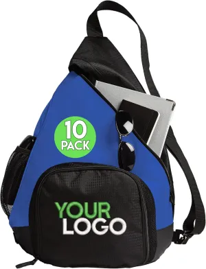 Personalized Custom Crossbody Sling Backpack for Women & Men - Add Your Embroidered Name Monogram Logo