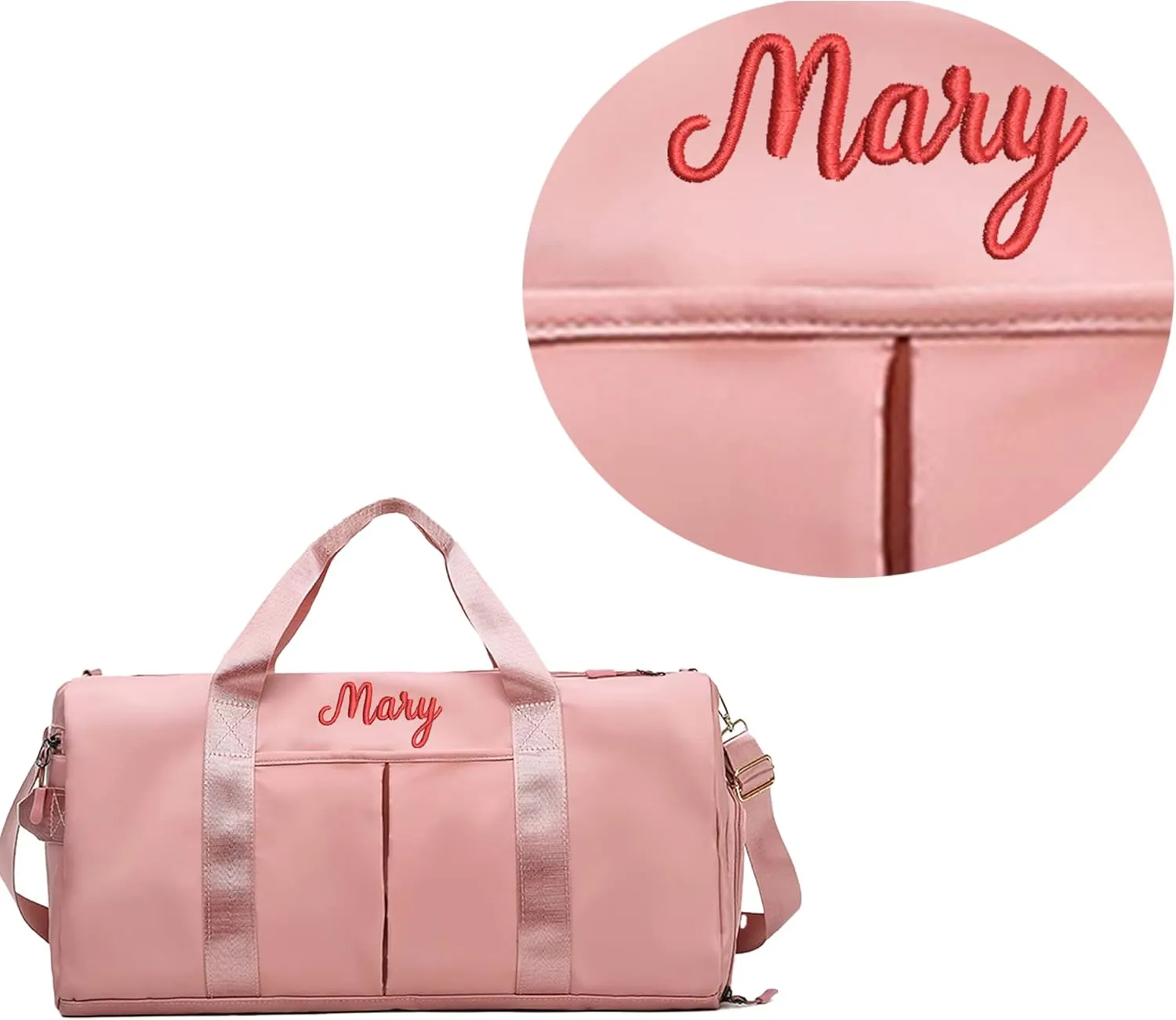 Personalized Custom Duffel Bag for men women Embroidered Name Sports Gym Bag Dance Bag Travel Bag weekend Bag Luggage 19.3x9.4x9.8inch Su-YJF411bag 43-A 0