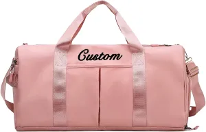Personalized Custom Duffel Bag for men women Embroidered Name Sports Gym Bag Dance Bag Travel Bag weekend Bag Luggage 19.3x9.4x9.8inch Su-YJF411bag 43-A 0