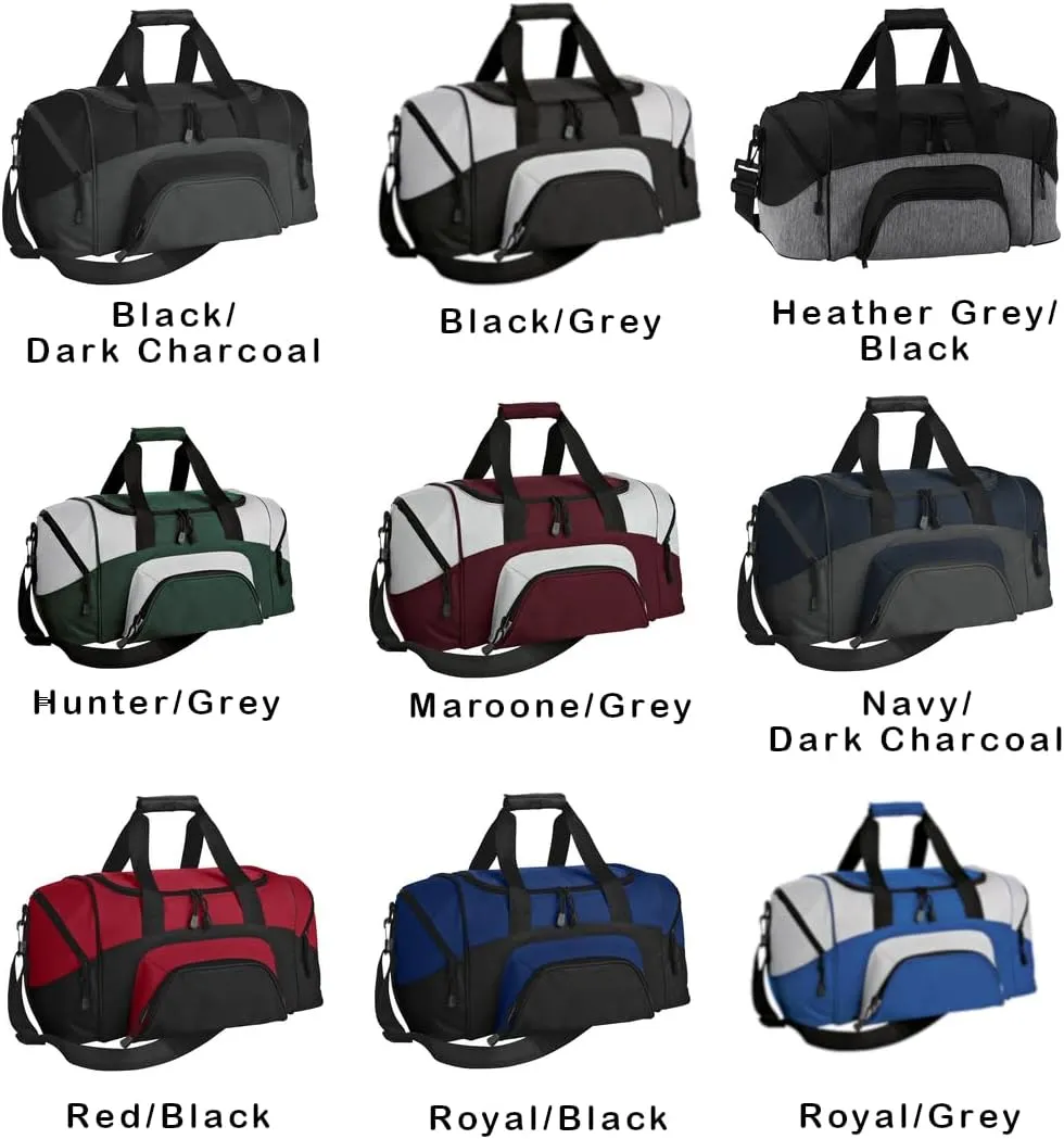 Personalized Duffel Bag, Men and Women, Custom Sport Bag with Monogrammed Name, Soccer, Basketball, Baseball, Football, True Red/Black