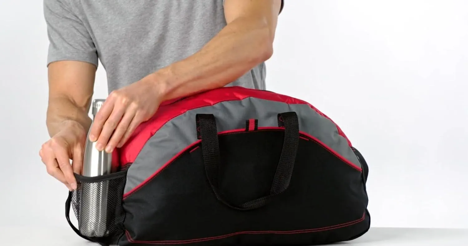 Personalized Football Duffel Bag, Men and Women, Custom Sport Bag with Monogrammed Name, Red