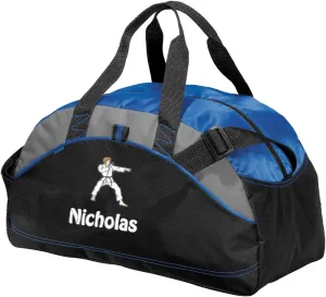 Personalized Karate Duffel Bag, Men and Women, Custom Sport Bag with Monogrammed Name, Royal Blue
