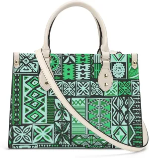Personalized Pu Handbags For Women Polynesian Elegant Temperament Square Shoulder Bag Crossbody Bag Custom Pattern
