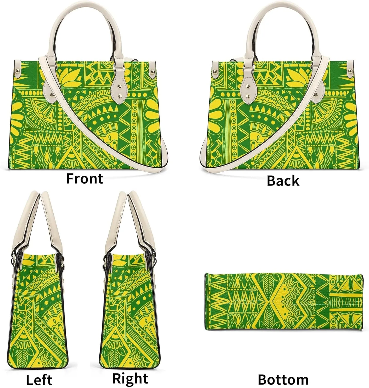 Personalized Pu Handbags For Women Polynesian Elegant Temperament Square Shoulder Bag Crossbody Bag Custom Pattern