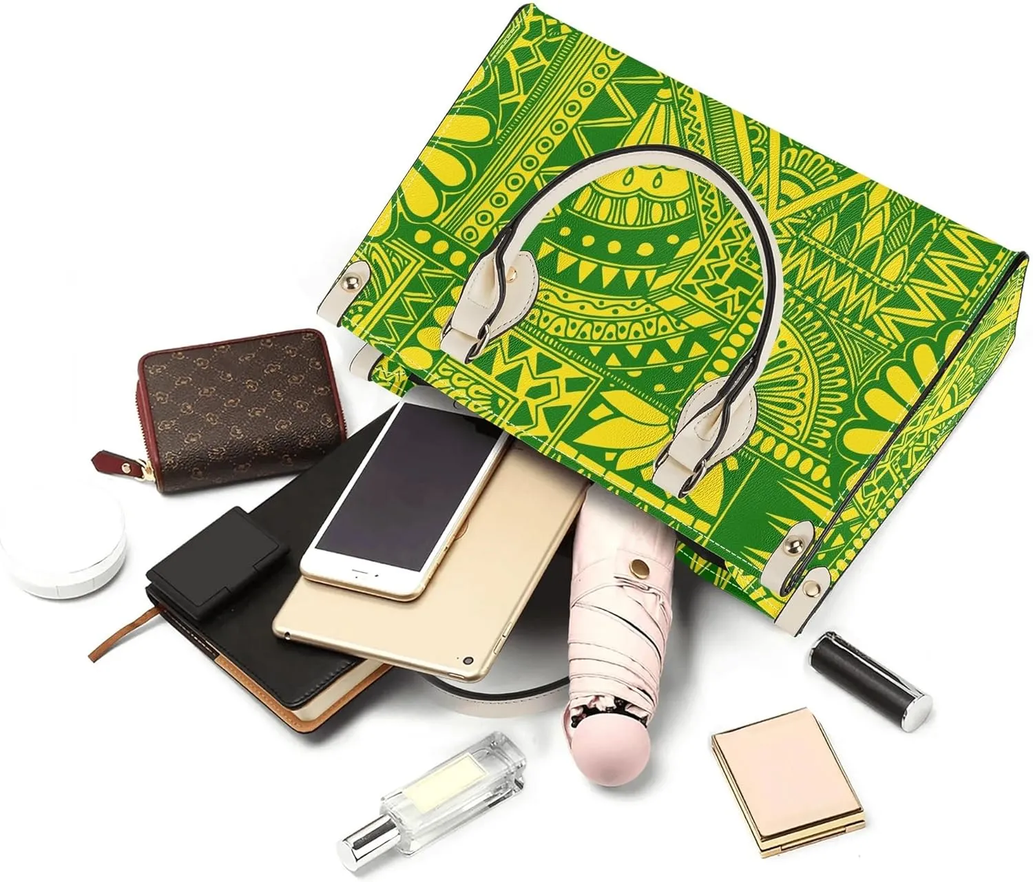 Personalized Pu Handbags For Women Polynesian Elegant Temperament Square Shoulder Bag Crossbody Bag Custom Pattern