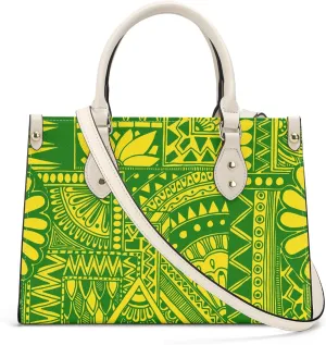 Personalized Pu Handbags For Women Polynesian Elegant Temperament Square Shoulder Bag Crossbody Bag Custom Pattern