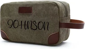 Personalized Toiletry Bag for Men Custom Embroidered Name Toiletry Bag Canvas Shower Bag Gift for Father Befriend