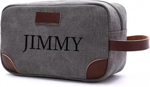 Personalized Toiletry Bag for Men Custom Embroidered Name Toiletry Bag Canvas Shower Bag Gift for Father Befriend