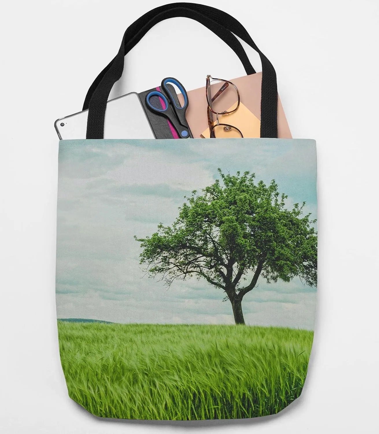 Personalized Tote Bags with Photo and Text - Custom Reusable Grocery Bag for Daily Use Gifts - Customized Handbag - Shopping