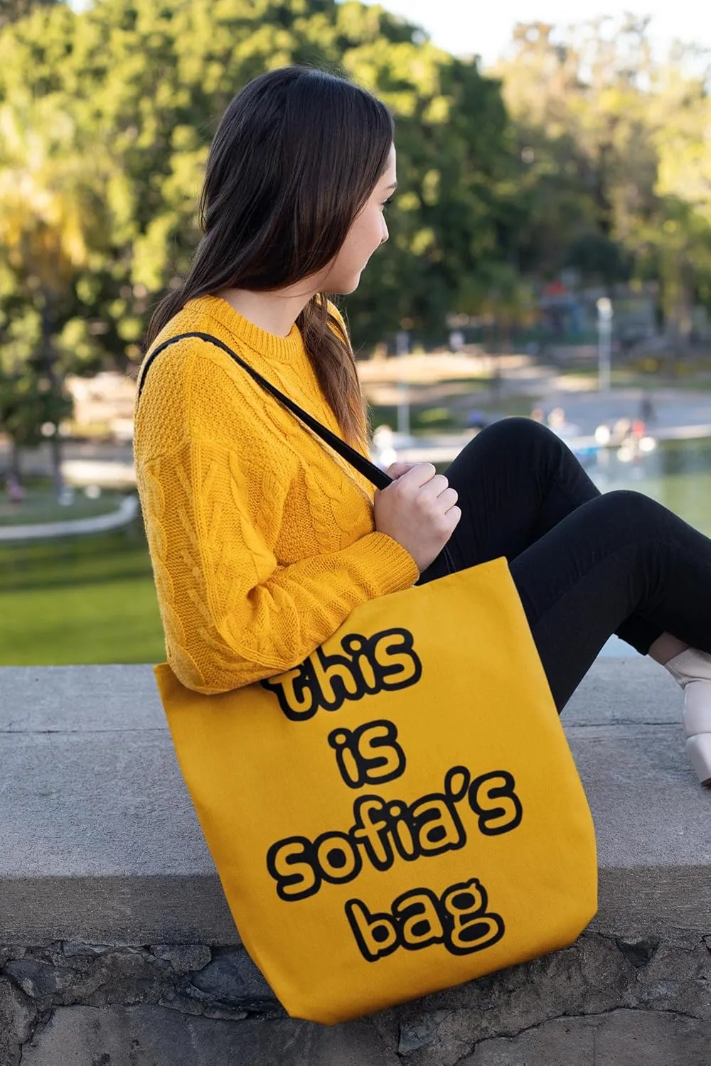 Personalized Tote Bags with Photo and Text - Custom Reusable Grocery Bag for Daily Use Gifts - Customized Handbag - Shopping