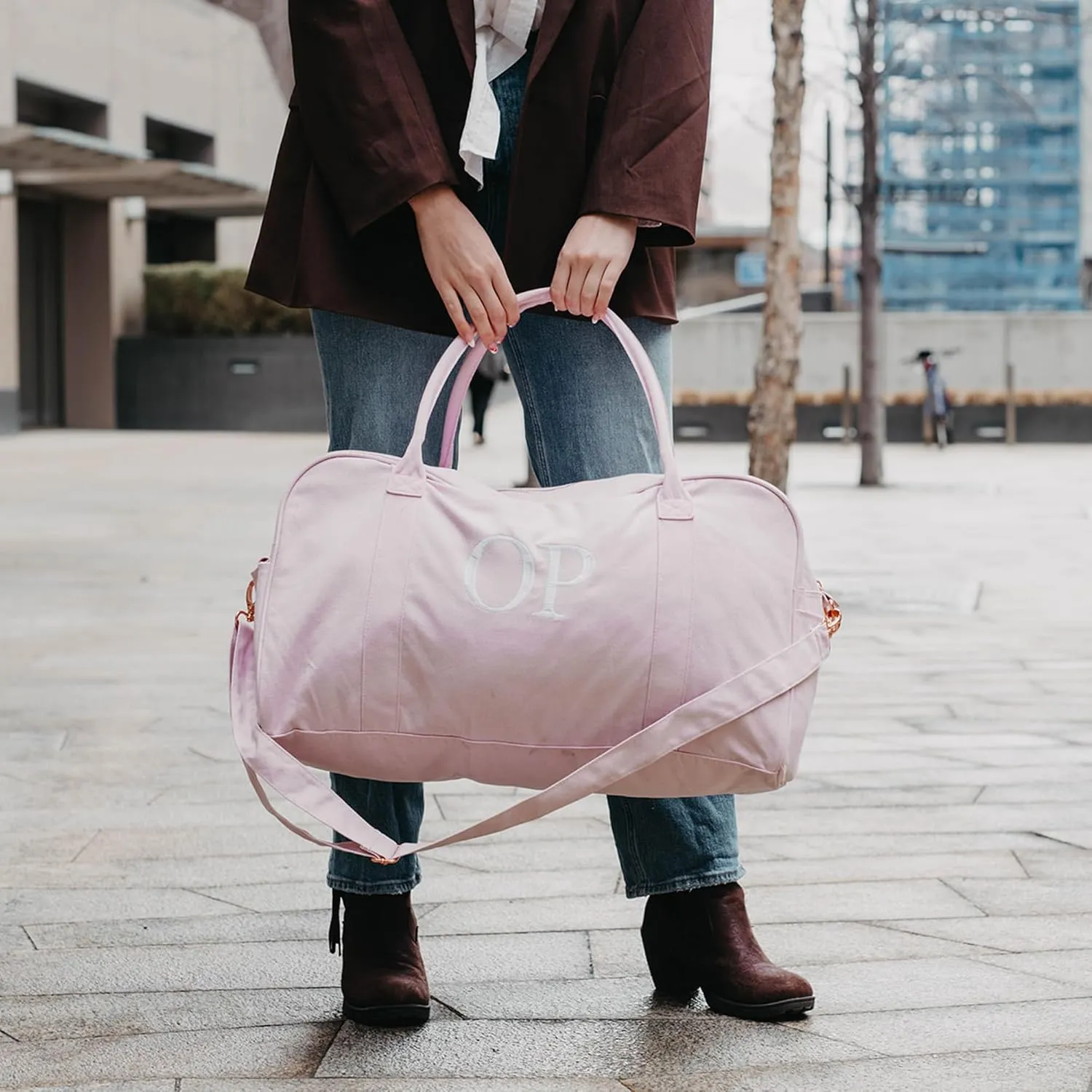 Personalized Travel Duffle Bag with Custom Name, Waterproof Personalized Weekender Bag, Custom Carry On Tote for Women, Travel Essentials Gym Bag, Customized Hospital Overnight Luggage - Pink