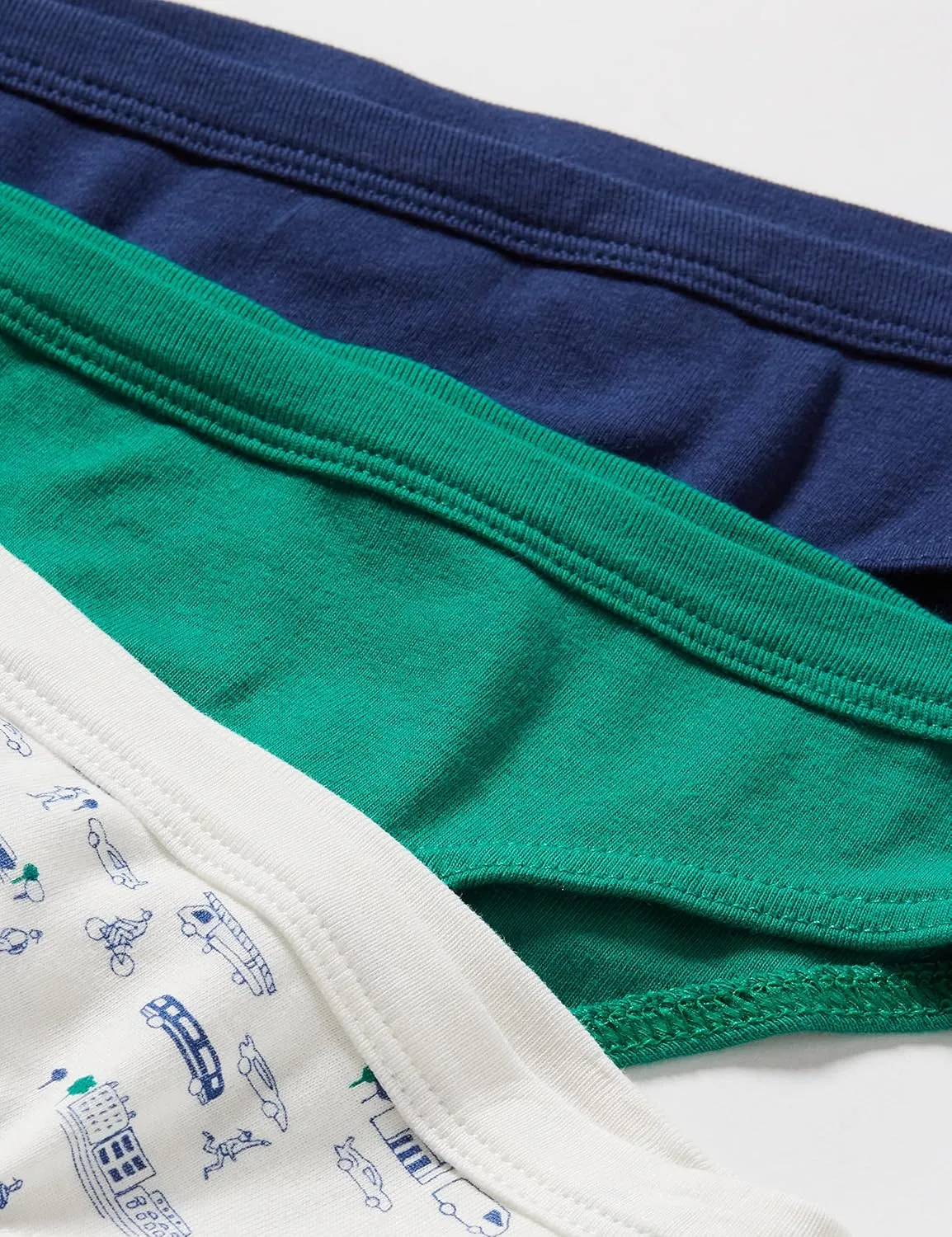 Petit Bateau Boys' Transport Print Cotton Briefs - 3-Pack STYLE A028L SIZES 2-12 YRARS