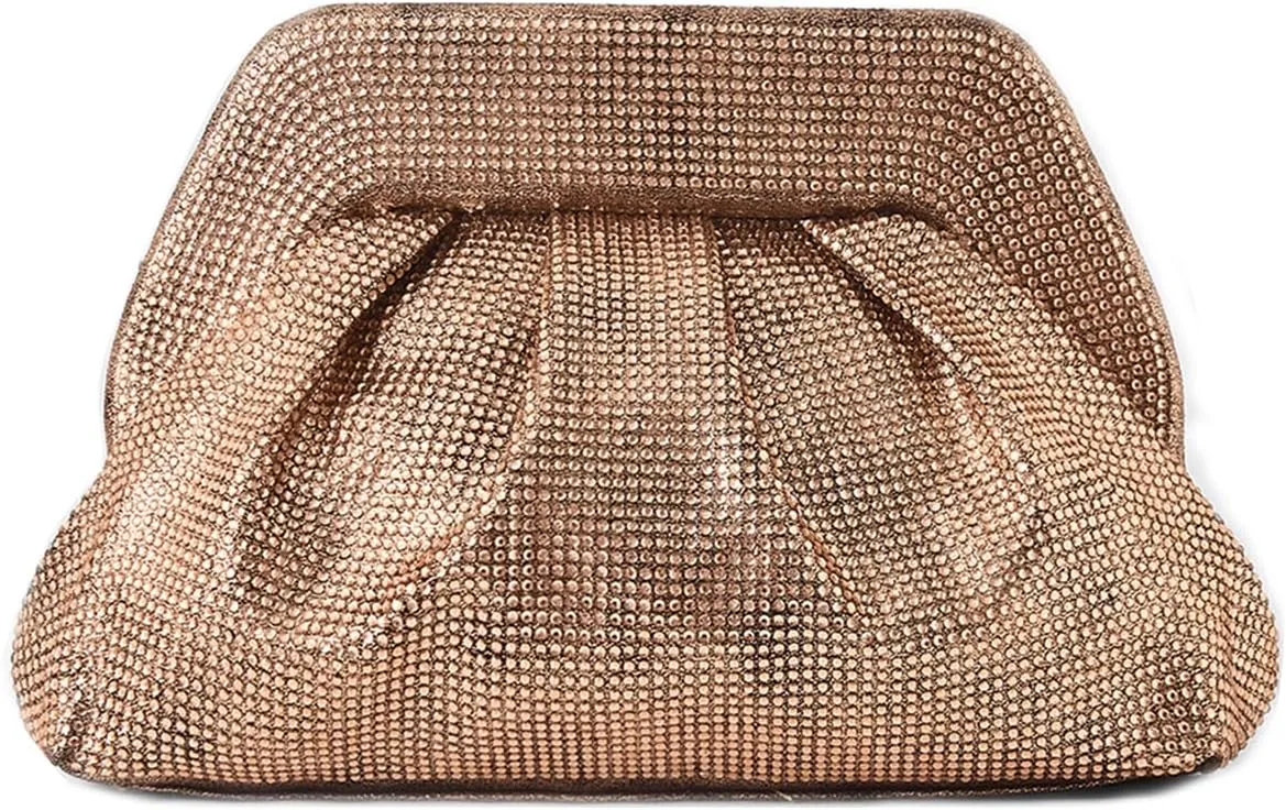PHILOMENA Shiny Clutch Purse for Women Bling Sparkly Evening Bag Purse Weddings Handbag