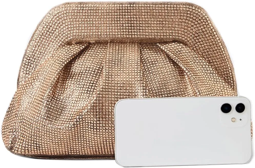 PHILOMENA Shiny Clutch Purse for Women Bling Sparkly Evening Bag Purse Weddings Handbag