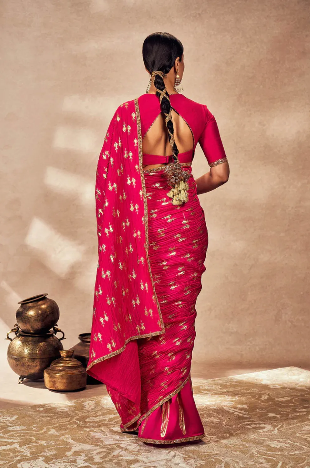 Pink Whispering Lily Crush Saree