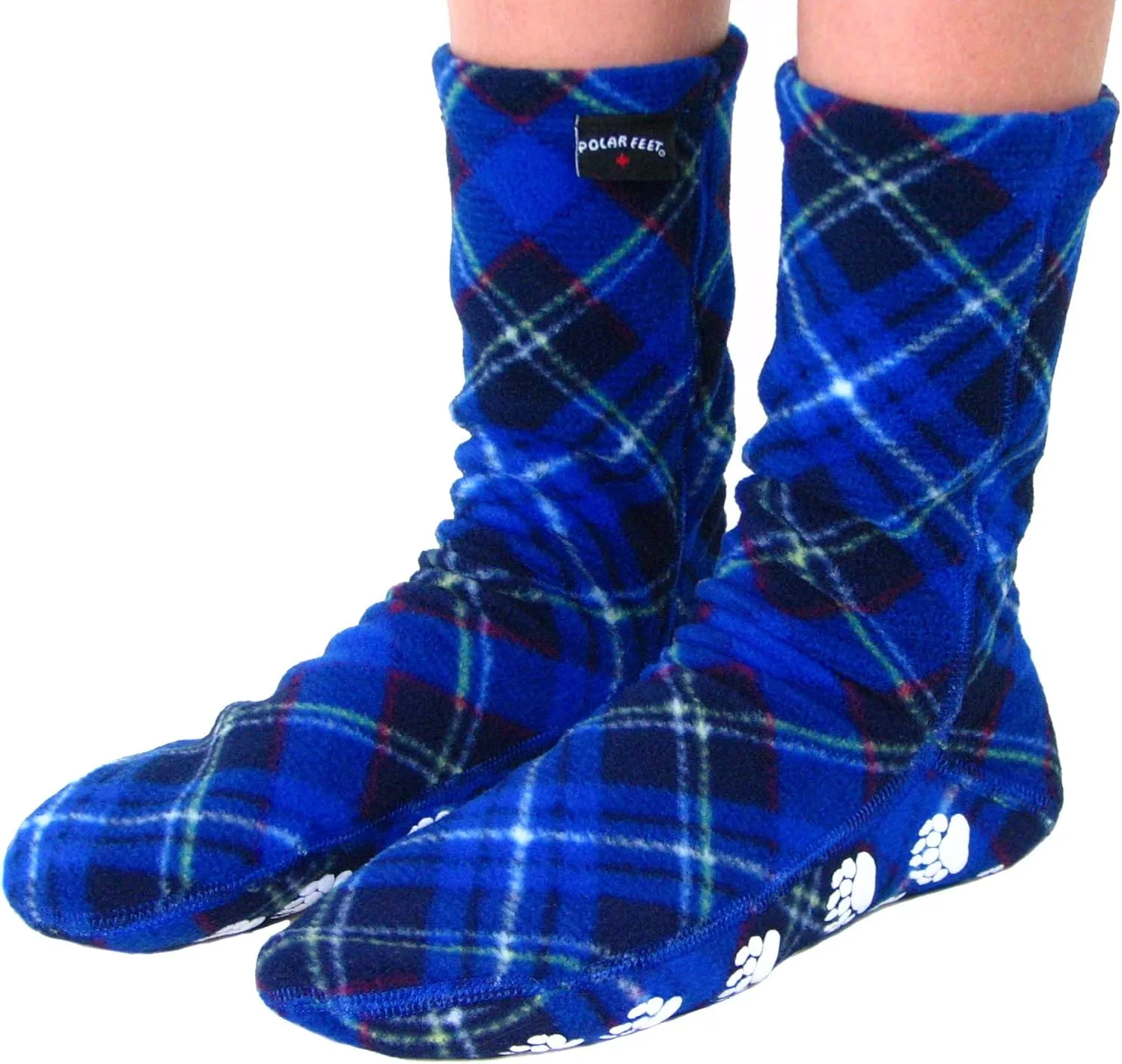 Polar Feet Nonslip Fleece Socks for Men and Women with Grippers, Unisex