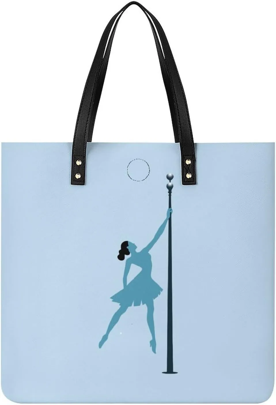 Pole Dance Womens PU Leather Tote Bag Large Capacity Shoulder Purse Versatile Handbags