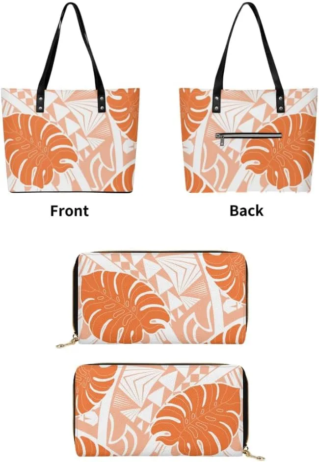 Polynesian Large Capacity Temperament Handbag Samoa Women'S Bag Set 2 Women'S Shoulder Bag Women'S Purse